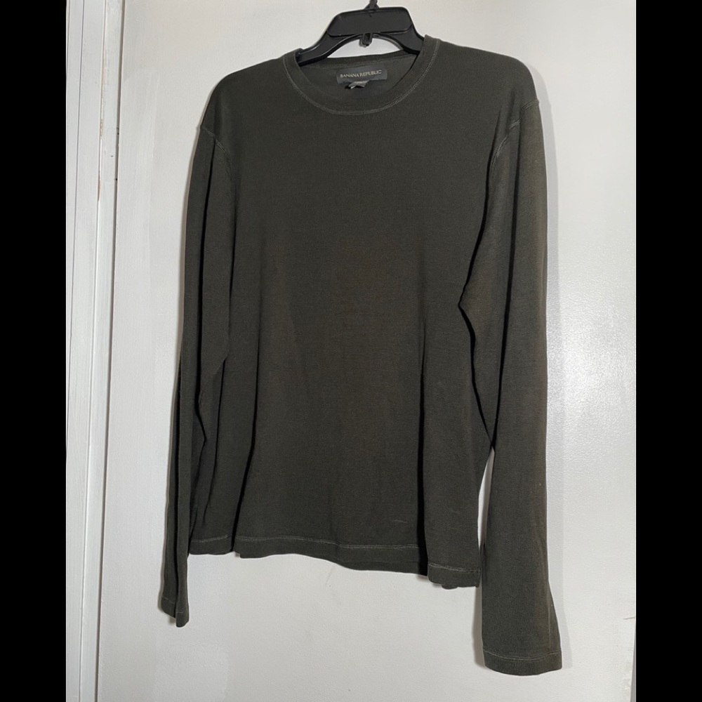 Banana Republic Hunter green long sleeve shirt (L)